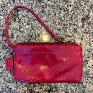Coach patent wristlet